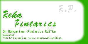 reka pintarics business card